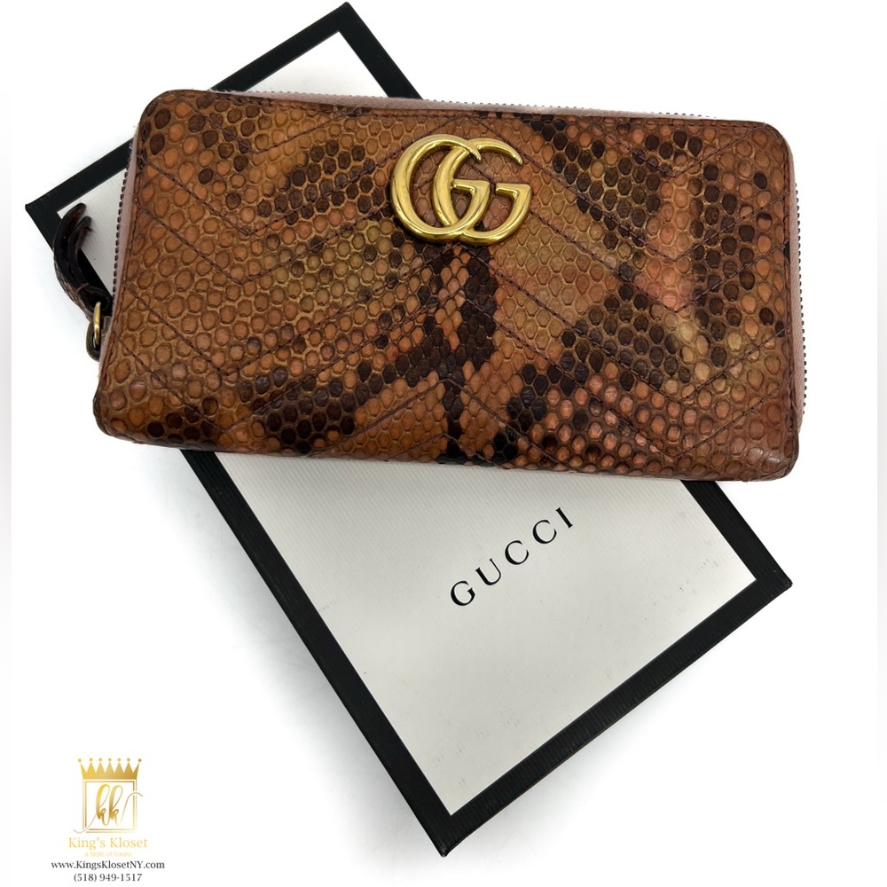 Gucci Marmont Python Wallet - image 1